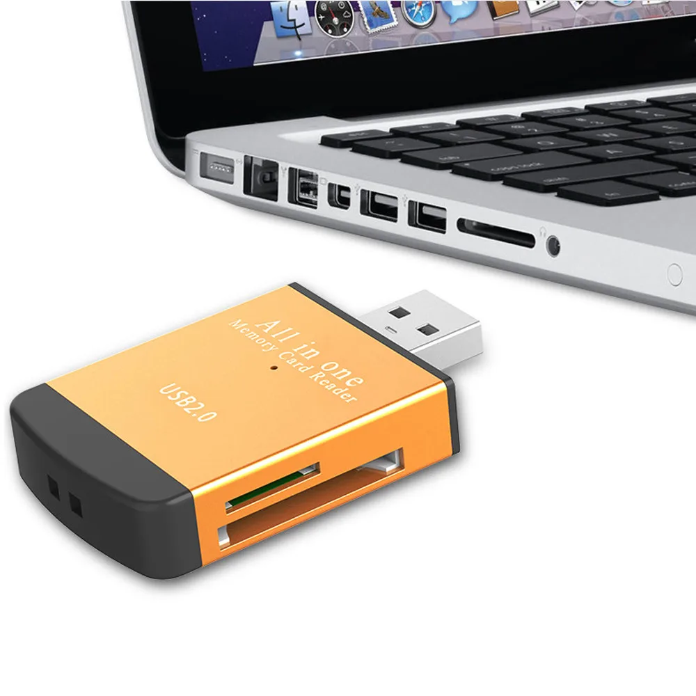 Card Reader Portable Aluminum alloy USB 2.04 in 1 High Speed Flash Multi Memory Adapter TF MicroSD MS For laptops | Компьютеры и офис