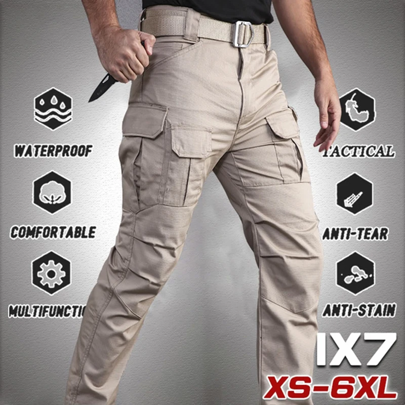 Большие размеры 5XL мужские брюки-карго с несколькими карманами уличные