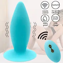 Vibrador anal recarregável com 10 velocidades, plug anal com controle remoto, dildo vibrador recarregável, dilatador anal, produtos íntimos, masturbador