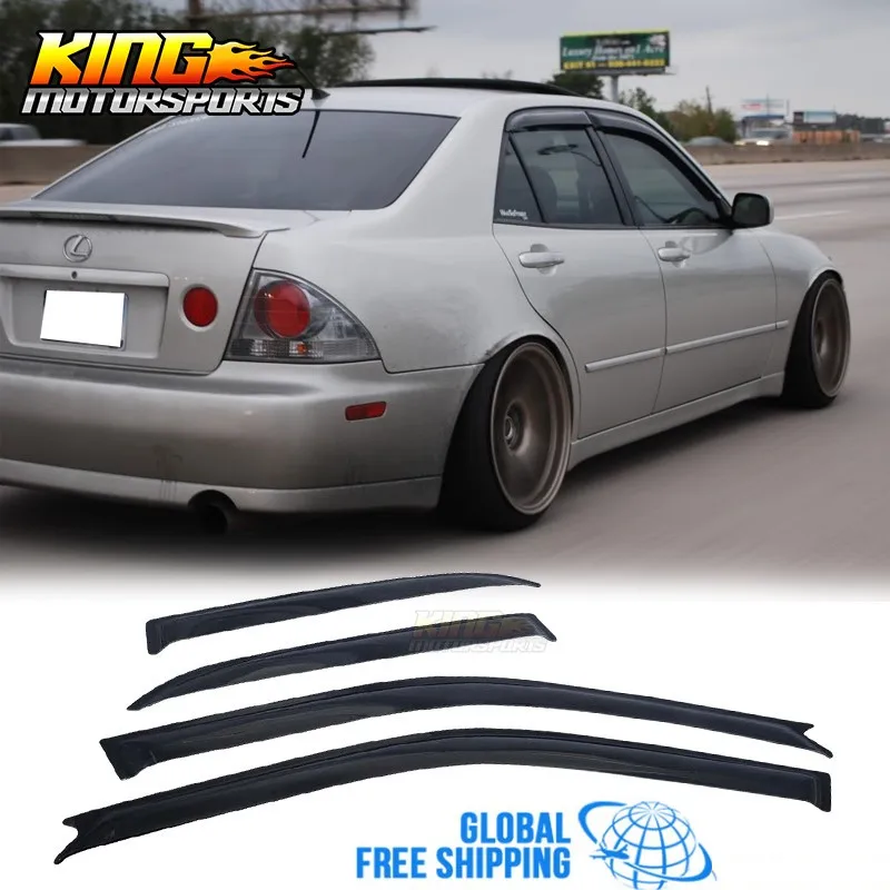 Подходит для 01 02 03 04 05 Lexus IS300 4-дверный седан JDM дефлектор оконного козырька 4 шт.