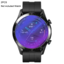 2 шт., защитная пленка для экрана часов с пузырьками, твердость 9 H, защита от падения, закаленное стекло, устойчивое к царапинам, Смарт HD, для huawei GT1 GT2