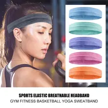 Полиэфирная спортивная эластичная дышащая повязка на голову для тренажерного зала, фитнеса, баскетбола, Напульсник для йоги, прочная спортивная повязка на голову с поглощающим пот эффектом