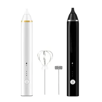 

Rechargable Double Spring Whisk Head Electric Milk Frother Mixer for Coffee