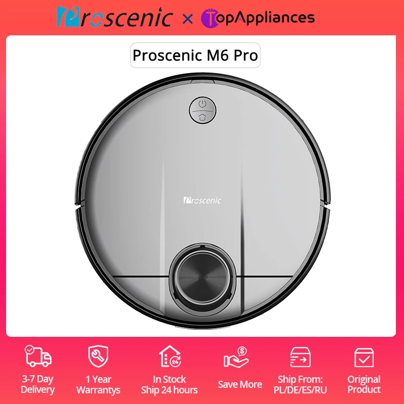 Proscenic M6 Pro 2600pa Лазерная навигация и IPNAS 3 0 робот-пылесос твердые полы ковровая