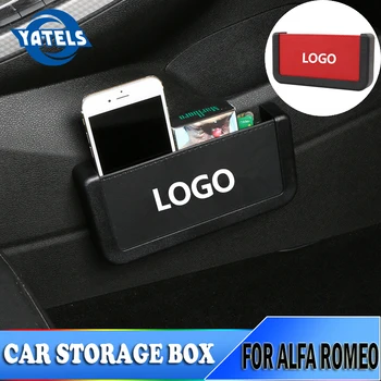 

NEW Car Storage Bag Multi-Function Universal Car Mobile Phone Storage Box For Alfa Romeo Giulietta Spider GT Giulia Mito 147 156