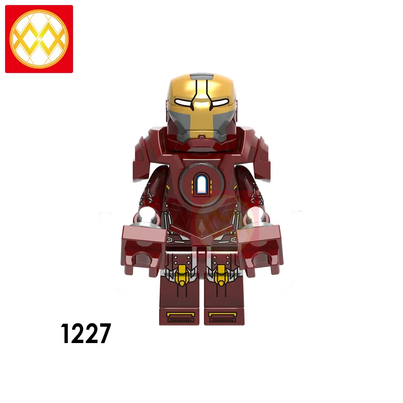 XH1227 100 шт./лот X0254 Marvel Супер Герои ЖЕЛЕЗНЫЙ ЧЕЛОВЕК строительные блоки Железный человек MK9 MK14 MK15 MK16 MK19 Кирпичи игрушки для детей подарок - Цвет: XH1227