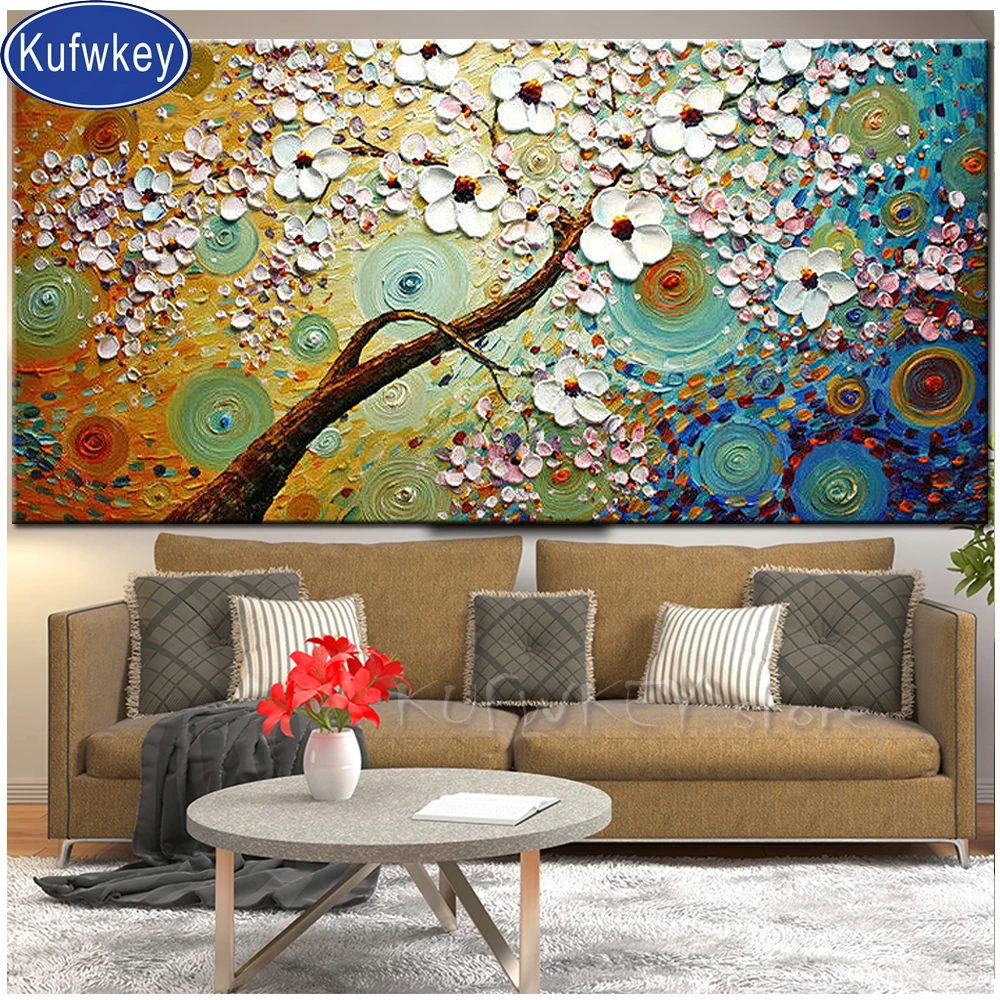 5d diy diamond painting Abstract flowers Wall decor Picture mosaic full square round drill embroidery big size | Дом и сад