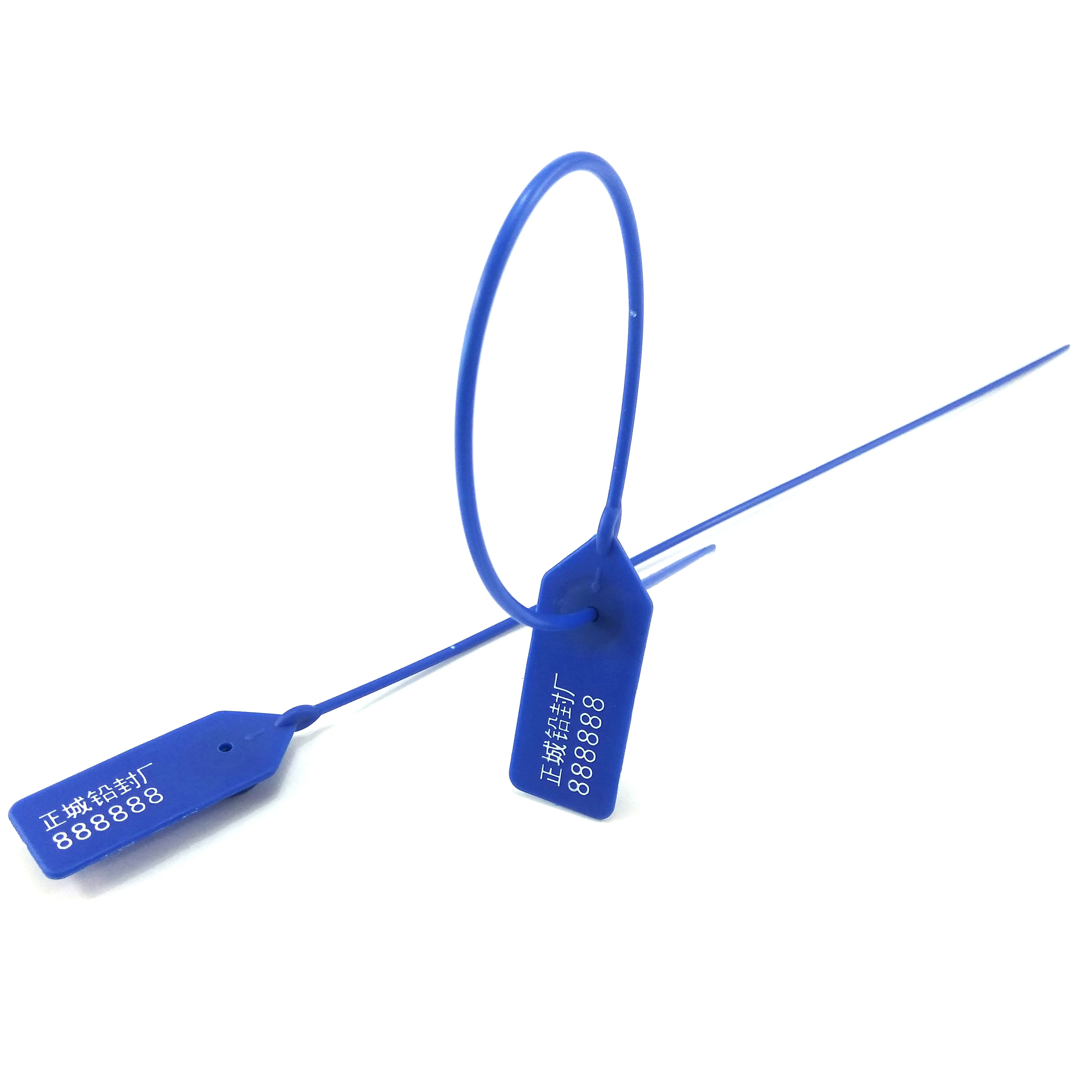 

340mm Plastic Single Use Lock Anti-Tamper Number Security Seals Self-Locking Cloth Shoe Big Tag 100pcs/Lot Blue