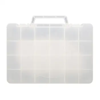 

24 grid fixed Retro storage box transparent PP plastic box Jewelry Ball toy Organizer parts sorting box components packaging box