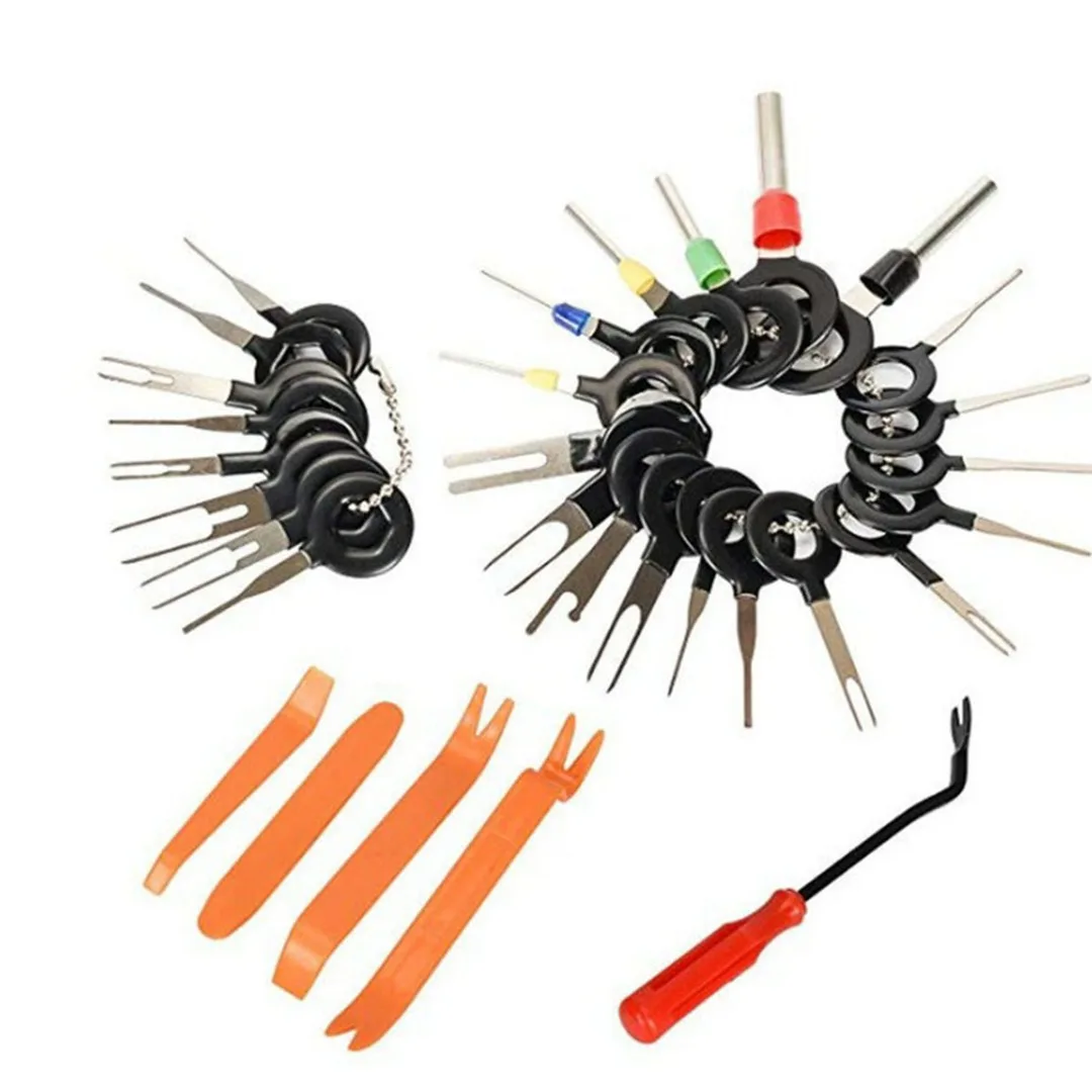

31Pcs 1 Set Car Terminal Removal Electrical Wiring Crimp Connector Pin Extractor Kit Automobiles Terminal Repair Hand Tools