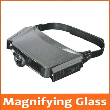 

New 1.5x 3x 6.5x 8x Magnifying Glass Head Headband Helmet Magnifier Glasses Loupe Head Magnifier With LED Light for Old Man