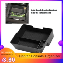 Уникальный для Tesla модель 3- ящик для хранения в подлокотнике автомобиля центральная консоль Органайзер контейнеры держатель коробка автомобильный аксессуар для укладки