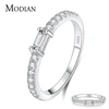 Modian-anillos de boda de circonia AAAAA para mujer, de plata de ley 100% auténtica, Charm clásico, joyería fina ► Foto 1/6