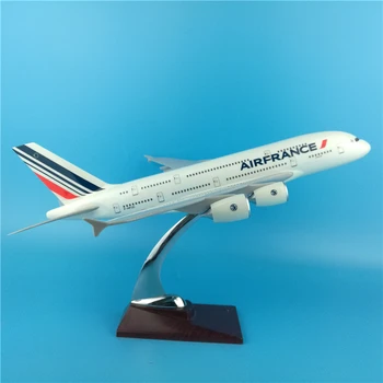 

36cm Air France A380 Aircraft Model Scale Kit France Airlines A380 Decorative Free Flight Model Airplane Souvenir Toy with Stand