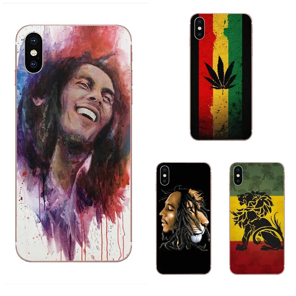 

Bob Marleys Lion Rasta Reggae Rubber Cell Phone Case For Apple iPhone X XS Max XR 4 4S 5 5C 5S SE 6 6S 7 8 Plus