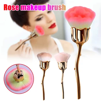 

Newly Single Makeup Brush Silky Rose Flower Shaped Makeup Brushes Premium Synthetic Foundation Powder Concealers Brush