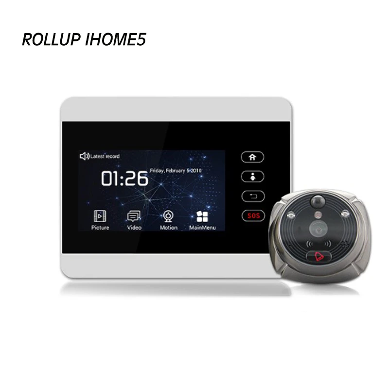 legrand video door phone Rollup Ihome5 Smart Home Intercom Door Viewer Peephole Wireless Video IP Camera Eye WIFI Visual Doorbell Remotely Surveillance audio door phone