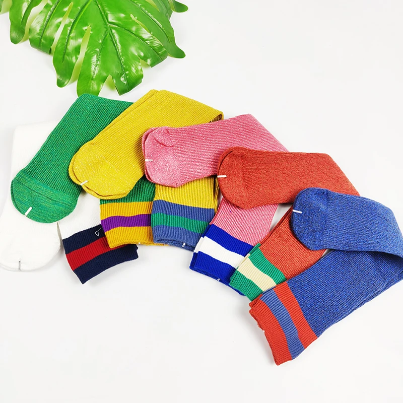 New Fashion 5 pairs high quality Thigh High Socks women's socks Over Knee Stripe Girls long socks women over knee stripe