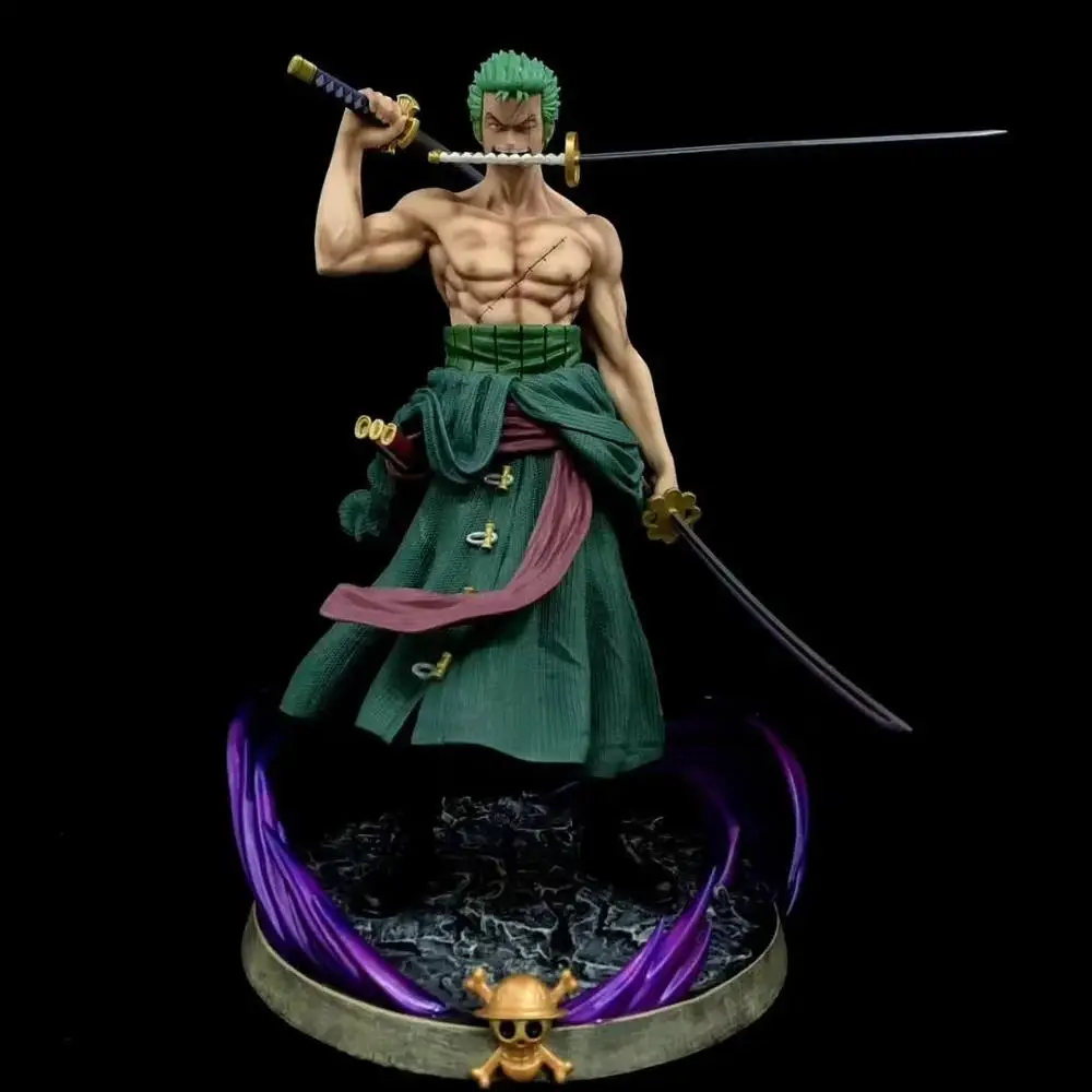Новинка 37 см одна штука Roronoa Zoro три меча Gk статуя ПВХ экшн модель игрушки Фигурки