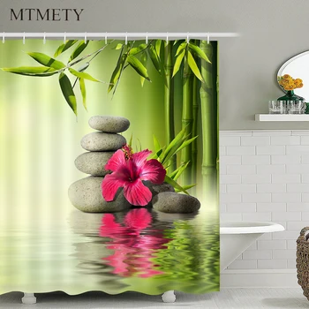 

Modern 3D Natural scenery Ardin Zen Shower Curtain With Hooks waterproof fabric bathroom curtains decoration shower curtain