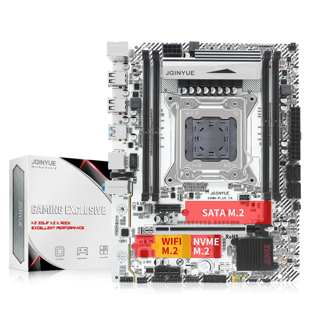 Материнская плата X99 LGA 2011-3 поддержка DDR4 RAM Xeon E5 V3 и V4 процессор SATA pci-e M.2 NVME X99M PLUS D4