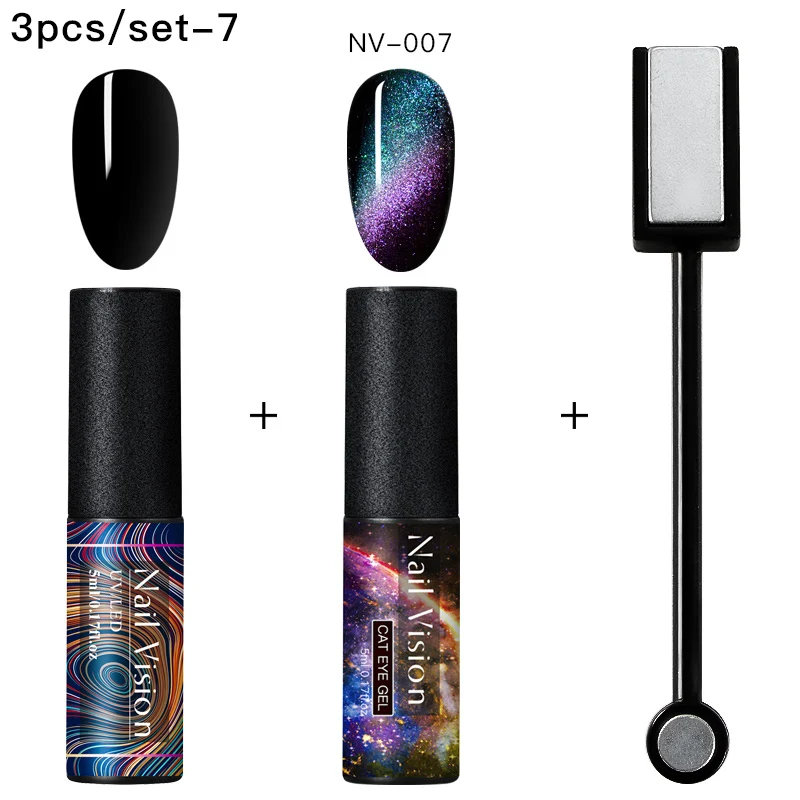 Nail Vision 7D Гель-лак для ногтей с эффектом «кошачий глаз» лак Хамелеон для использования с магнитом УФ-гель лак 5 мл полуперманентный замачиваемый УФ светодиодный DIY лак для ногтей - Цвет: ZH07369