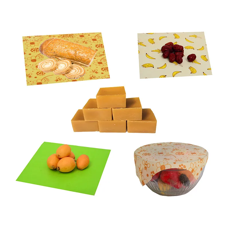 Экологически чистые многоразовые крышки для пищевых продуктов устойчивая пластиковая свободная пищевая хранения органический пчелиный воск оберточная пленка Замена для сэндвич