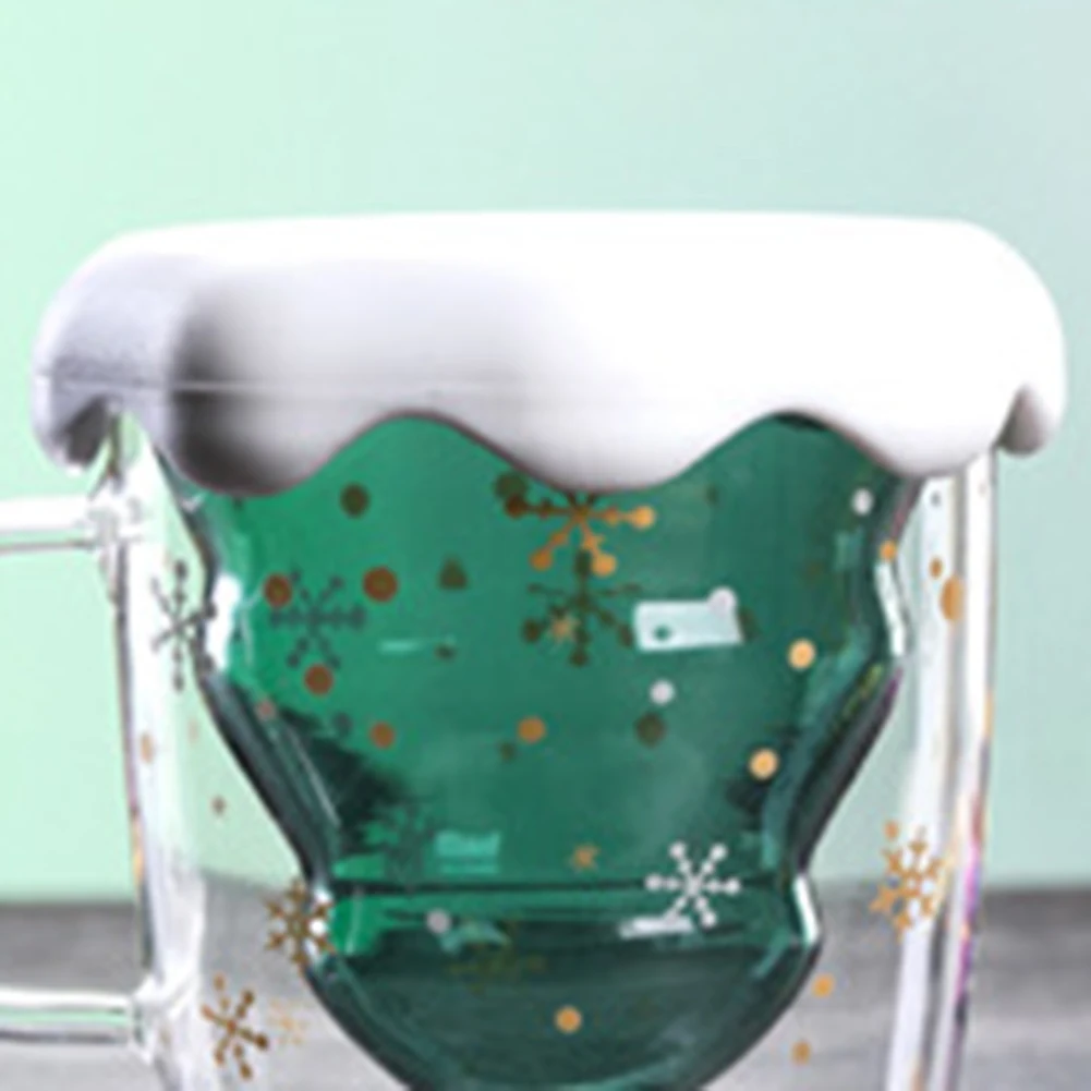 300 мл Рождественская термостойкая чашка с двойными стенками для чая, кофе, стеклянная кружка, посуда для напитков, рождественский подарок, праздничная кухня, домашняя кружка