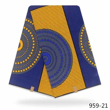 

Ankara fabric wax african fabric 100% Cotton high quality african wax prints fabric 2020 soft Wax fabric 6yard for dress 959