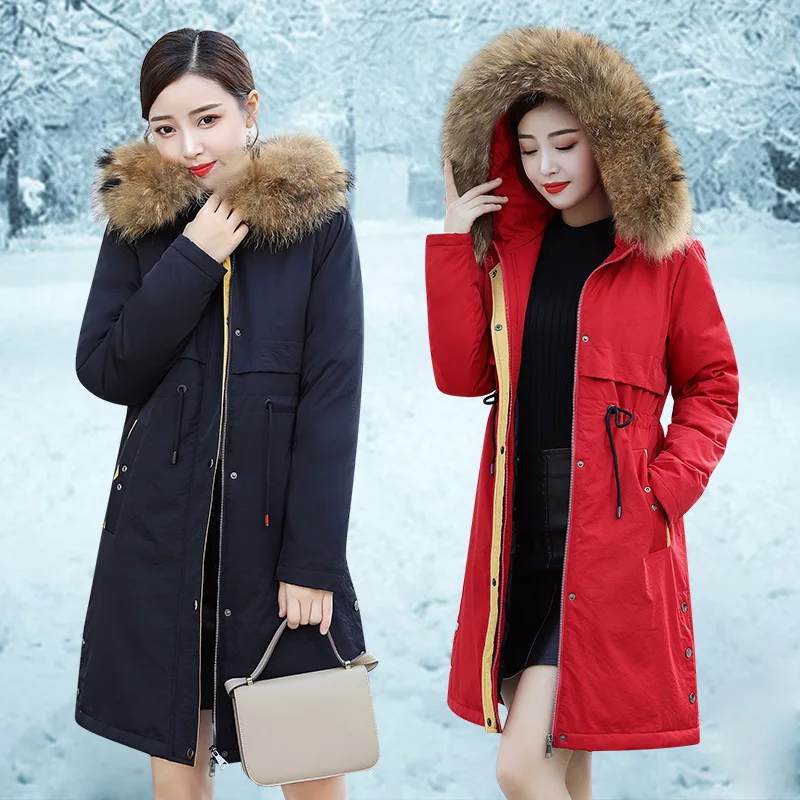 China Gedi Love Winter Coat Women's New Style Fashion Middle-aged WOMEN'S Dress Thick Warm down Jacket Winter Mid-length