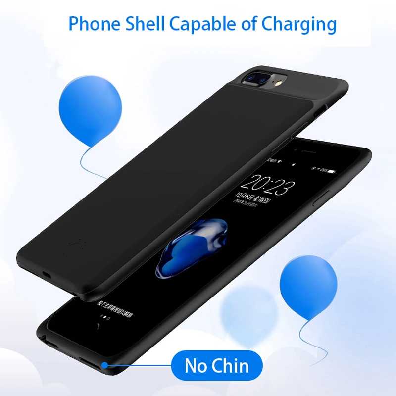 Чехол для зарядки аккумулятора 2500 мАч/5000 мАч для iPhone 6, 6s, 7, 8 Plus, чехол для портативного зарядного устройства, чехол для внешнего аккумулятора