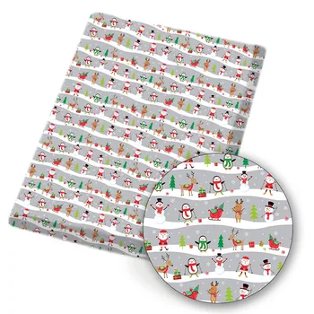 

Christmas Polyester Cotton Fabric Printed Cloth Sheets DIY Dress Crafts DIY Handmade Bags Home Textile Patchwork 45*150cm 1pc