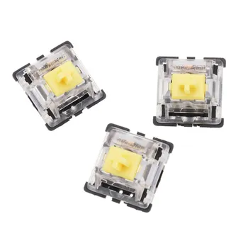 

70PCS Yellow Pack Gateron Linear Switch Keyboard Switch 3Pin KS-8 Series for Mechanical Gaming Keyboard