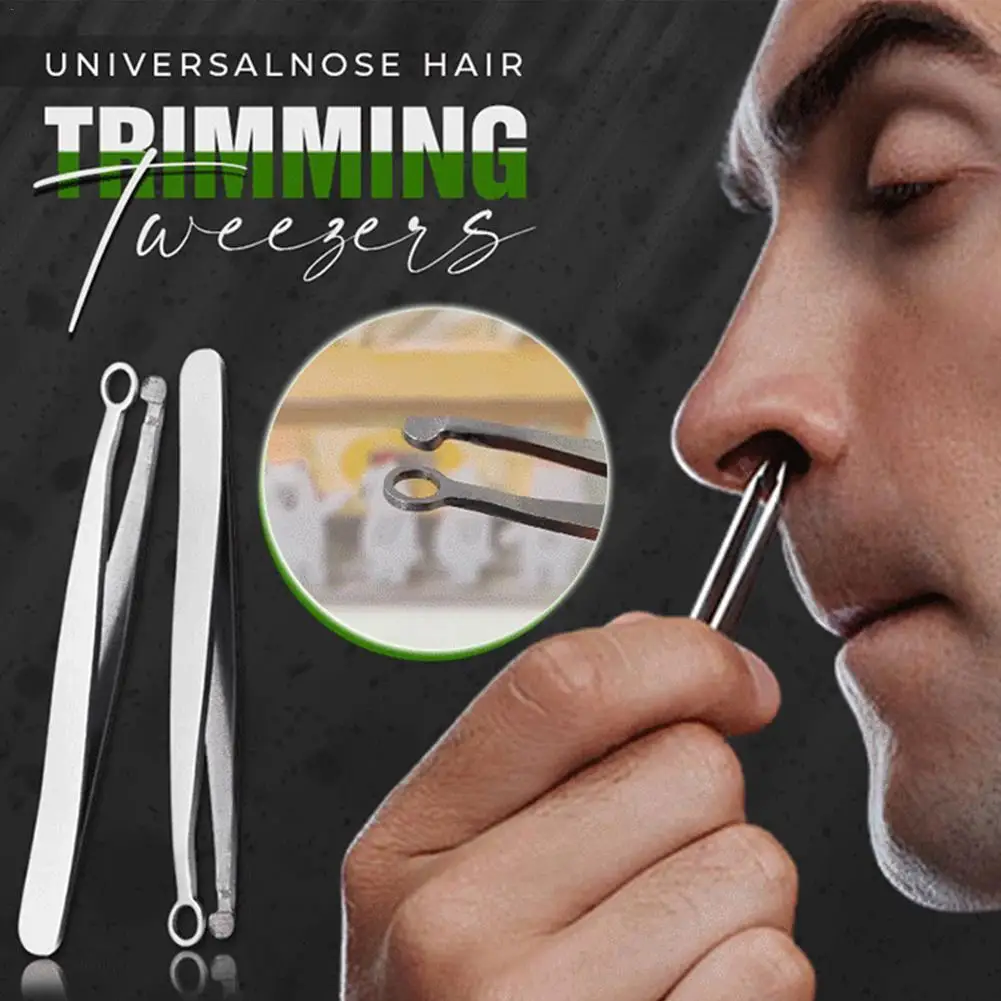 Universal Nose Hair Trimming Tweezers Nose Trimmer Tweezer Round Tip