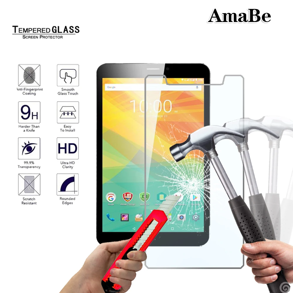

Tablet Screen Protector for Prestigio Grace 3118 3G 8"/MultiPad Wize 3418 4G 8"/8.0 Pro Duo/Muze3708/3718 3G Tempered Glass Film