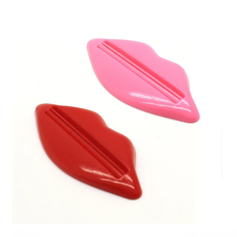 Toothpaste Squeezer 4Pcs Sexy Lip Kiss Bathroom Tube Dispenser Toothpaste Cream Squeezer Home Tube Rolling Holder