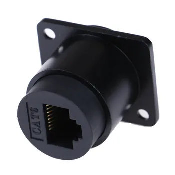 

RJ45 D-type Module Socket Female Signal Connector Cat6 Panel Ethernet Extension Interface Adapter @M23