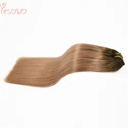 Yesowo Бесплатная доставка 12-24 дюймов 100% девственные человеческие волосы цветные два тона Омбре remy волосы 100 г перуанские волосы для
