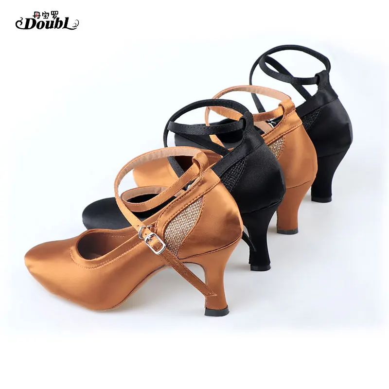 Doubl Brand Professional Ballroom Modern Dance Shoes Waltz Women's Standard Tango Dancing Comfortable Sofe Sole Ladies Elegant