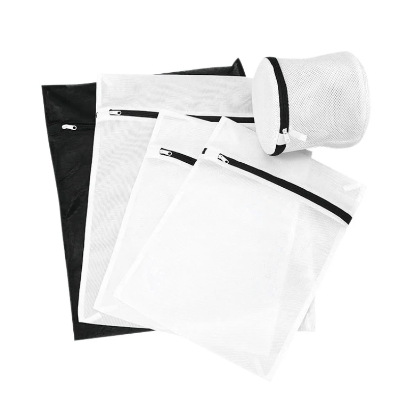 

Zippered Foldable Nylon Laundry Bag Bra Socks Underwear Clothes Washing Machine Protection Net Mesh Bags wash net bag