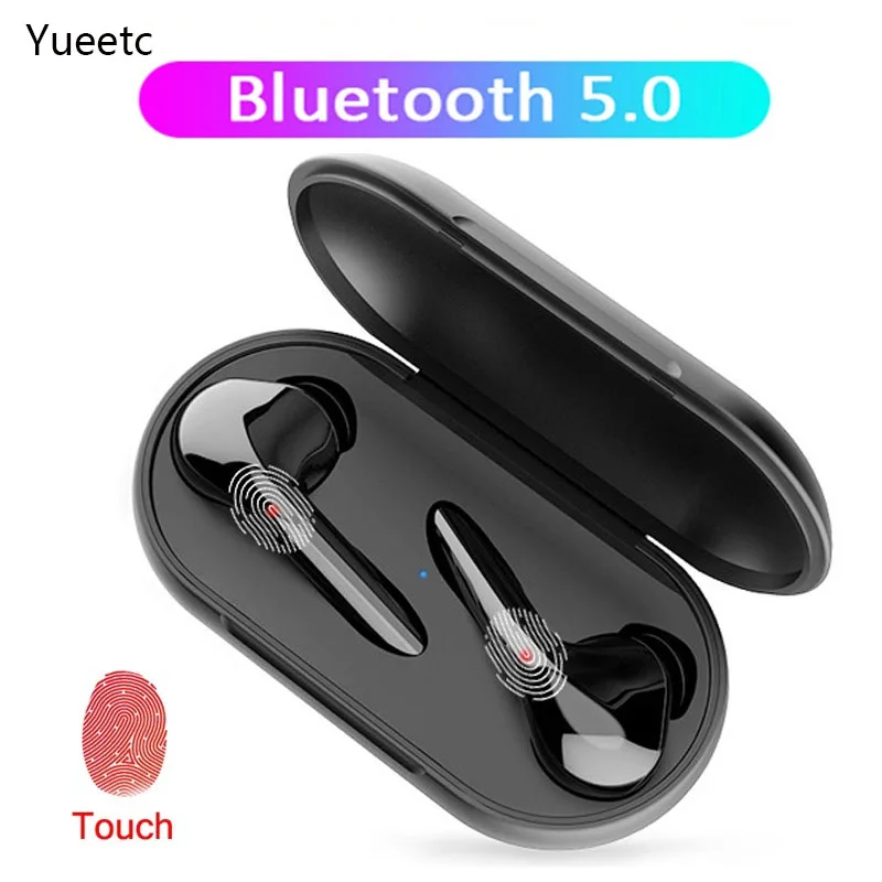 

TWS Bluetooth Earphone Bluetooth 5.0 Wireless Headphone with Microphone Touch Control Headset Stereo Earbuds with Charging Case