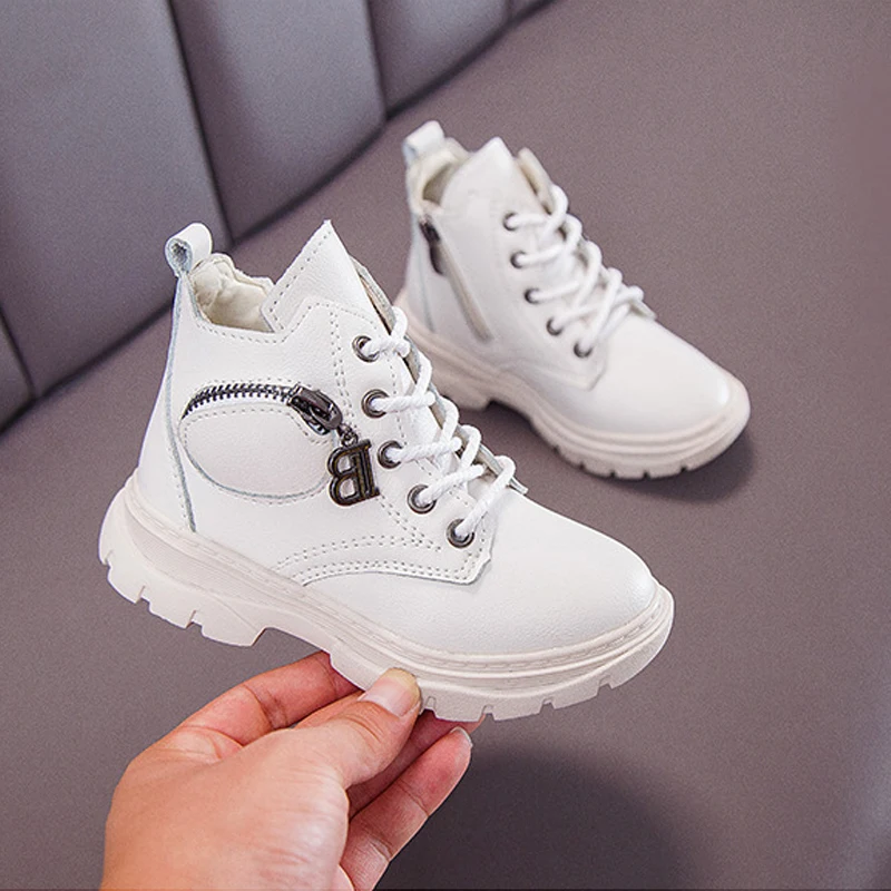 

Girls Martin boots 2019 new spring and autumn British wind princess boots winter boys single boots children fashion boots