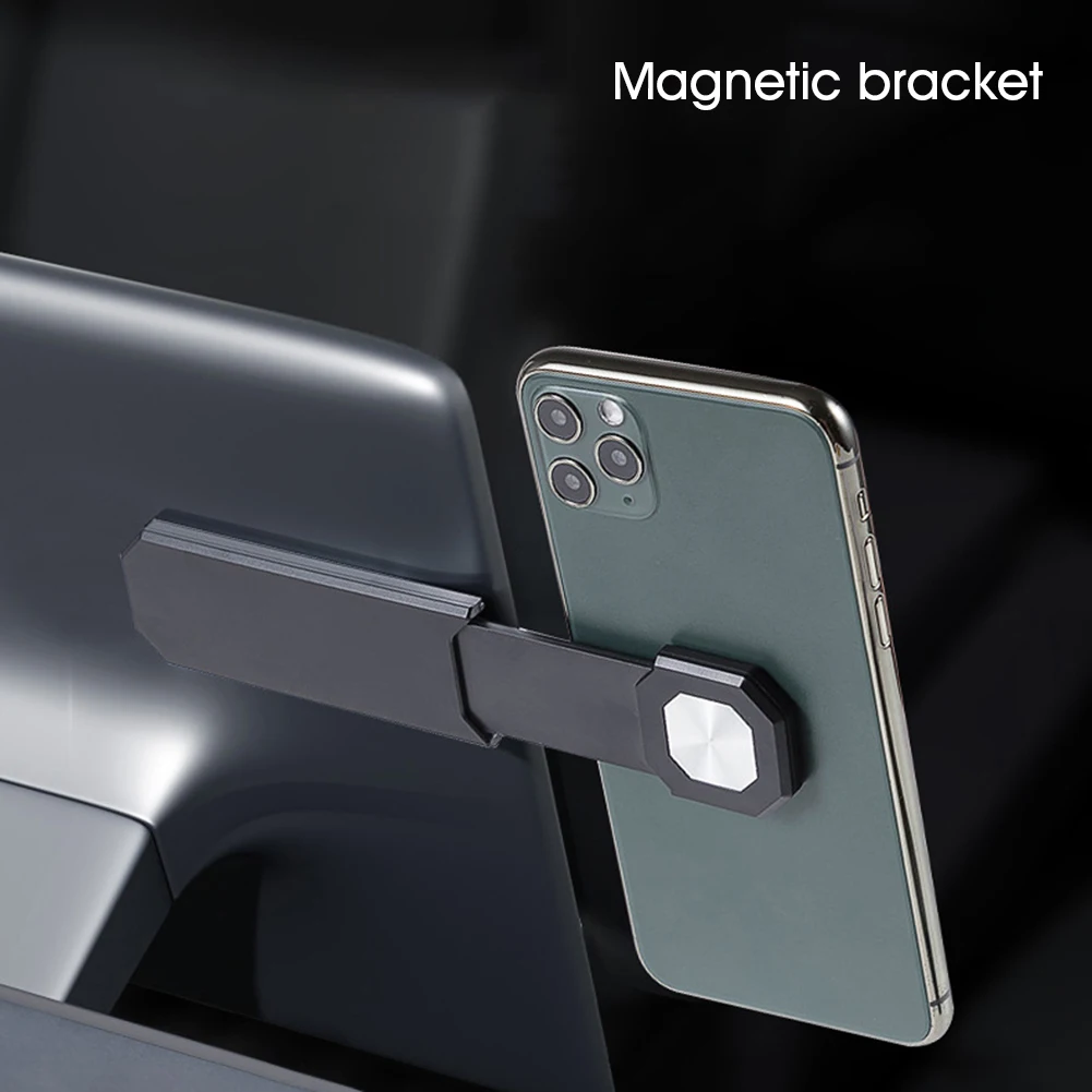 Car Phone Holder Stability Magnetic Touch Screen Side Phone Mount Adjustable Monitor Expansion Bracket for Tesla Model 3 Y X S