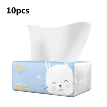 

10 Bags 3-Layers Extractable Toilet Paper Soft Wood Pulp Pumping Tissue Napkin 50JF