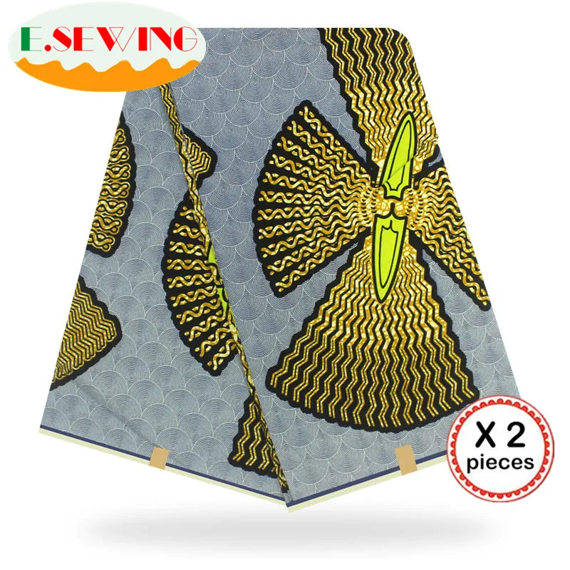 Африканская восковая ткань с принтом Анкара для шитья Анкара африканская ткань 12 ярдов нигерийская хлопковая ткань Гана для платья 81026