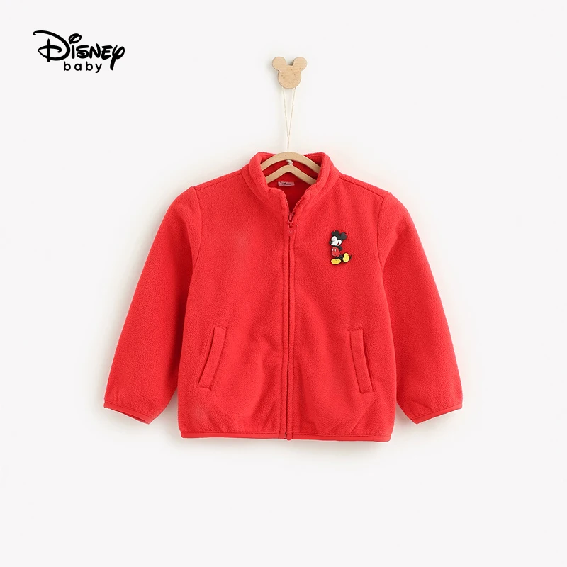 Disney/флисовая куртка для маленьких мальчиков и девочек осенний детский топ на молнии года, детское пальто для девочек куртка для малышей пальто для девочек - Цвет: 1