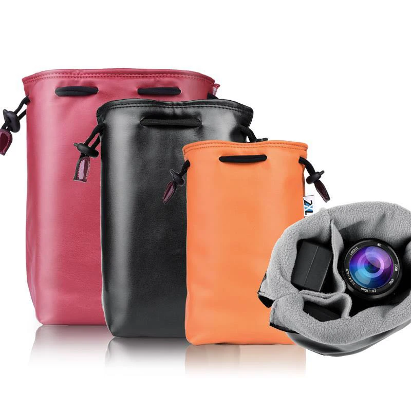

Dslr Camera Bag Leather Sheepskin Bags Lens Cases Rain Cover Inner Photography Bag for Canon SONY A6500a5100 NEX5nex7 A7M3 A99m2