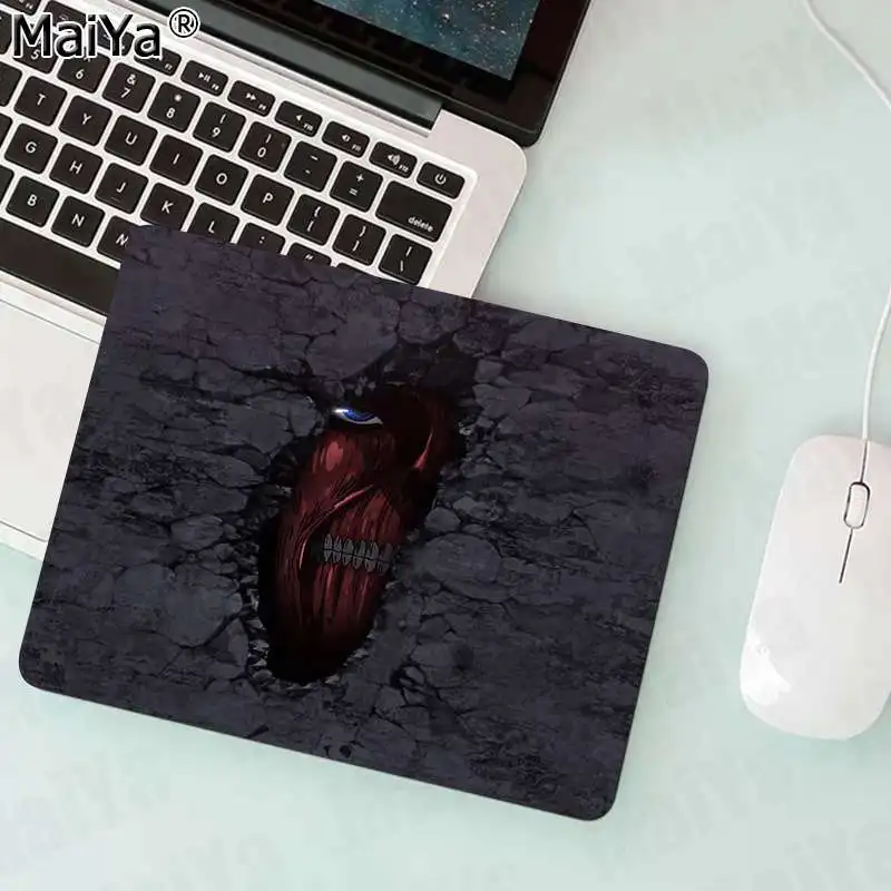 Not Lock Edge20x25cm Maiya Cool New Attack On Titan аниме ноутбук компьютер коврик для мыши большой коврик для мыши клавиатуры коврик - Цвет: Not Lock Edge20x25cm