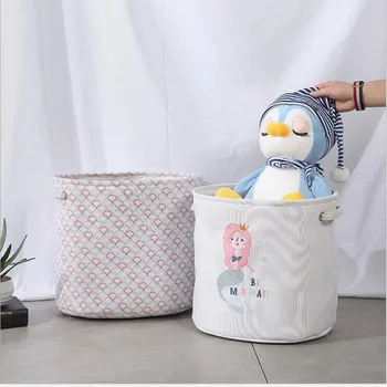 

Mermaid Storage Basket Large Folding Laundry Baskets Kids Toy Storage Bucket Bin Collapsible Baby Dirty Clothes Organizer Hamper