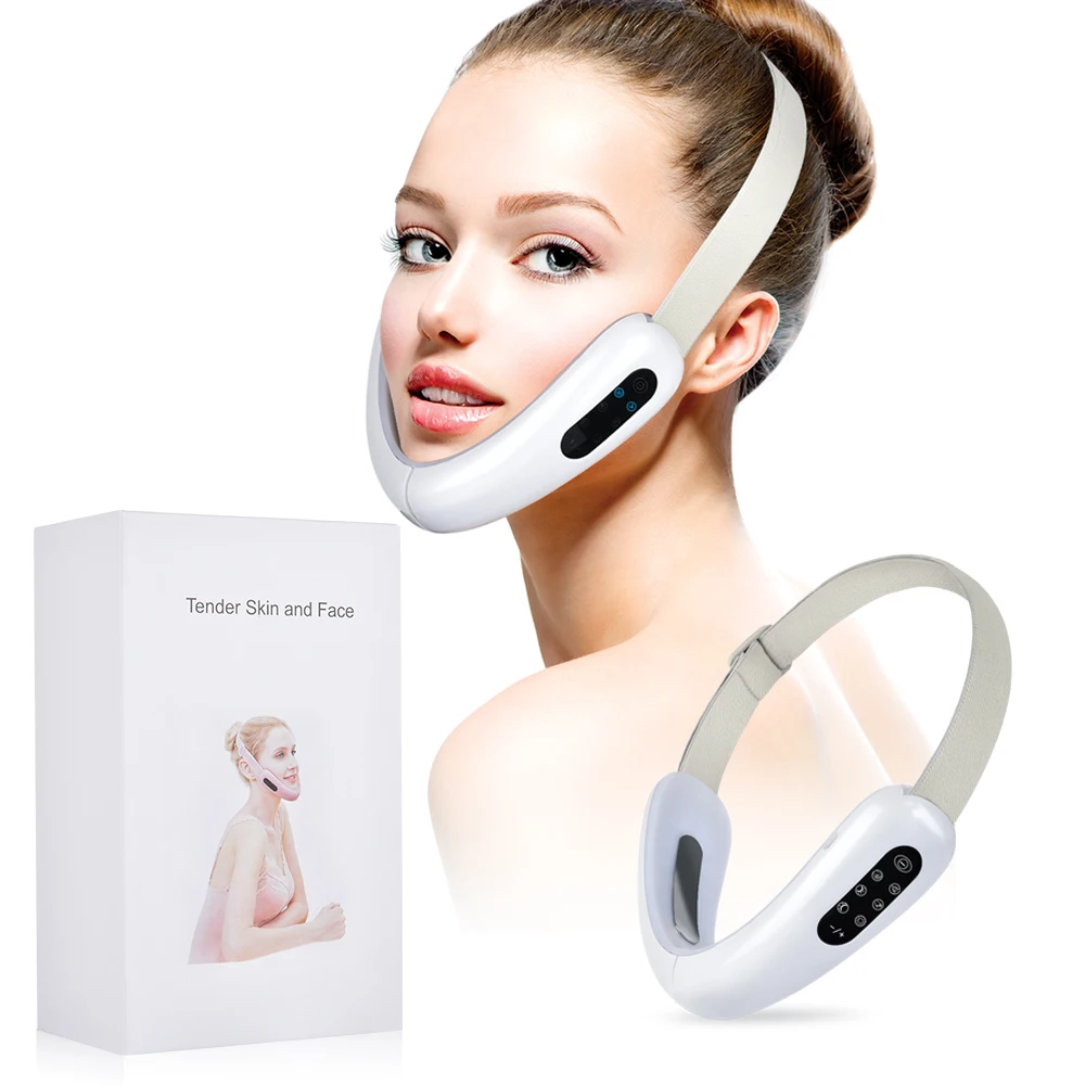

Facial Lifting Device LED Photon Therapy Face Slimming Vibration Massager Reduce Double Chin V-Line Up Lift Belt Machine